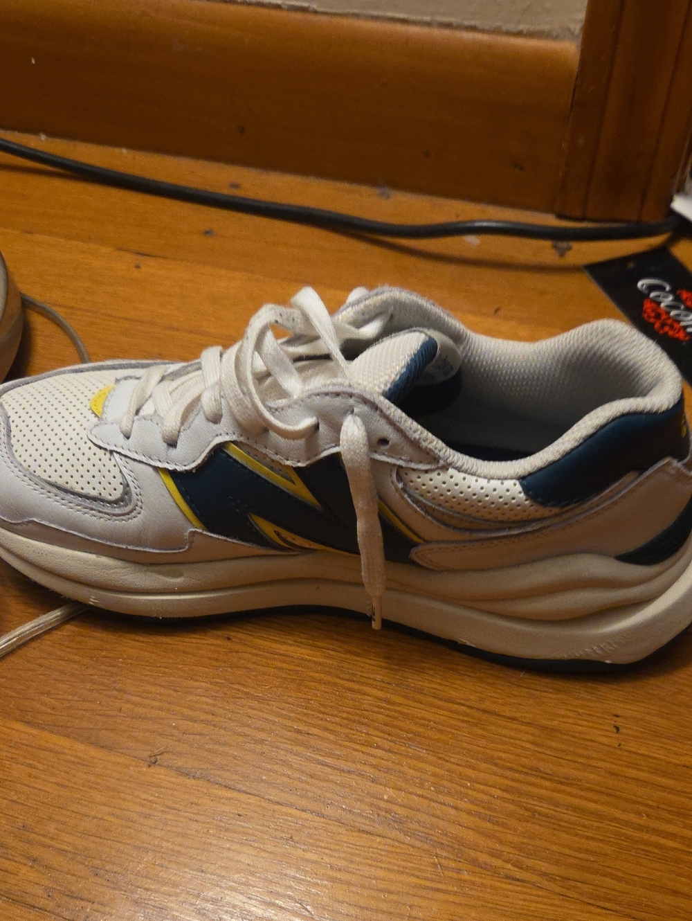 Figs White Navy and Yellow Women's Athletic Sneakers